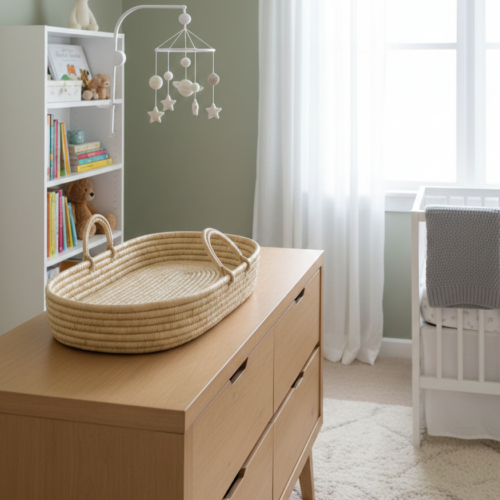 Baby Changing Basket with Handles 2