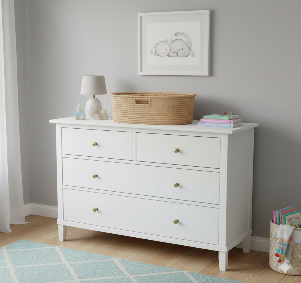 Moses Basket with Key Hole Handles